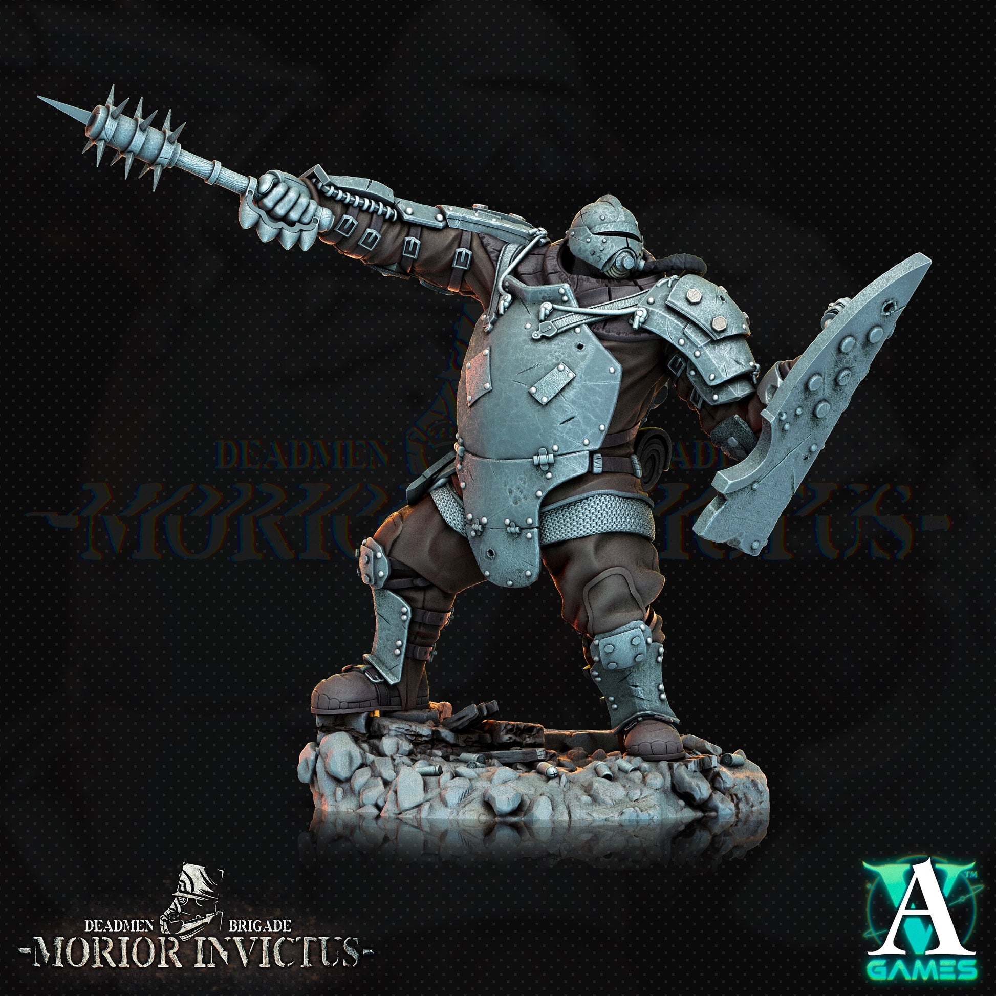 Morior Iron Guard - Archvillain Games Printed Miniature | Dungeons & Dragons | Pathfinder | Tabletop