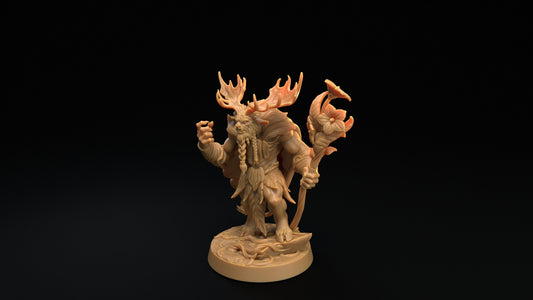 Forestfolk Druid - The Dragon Trapper's Lodge Printed Miniature | Dungeons & Dragons | Pathfinder | Tabletop