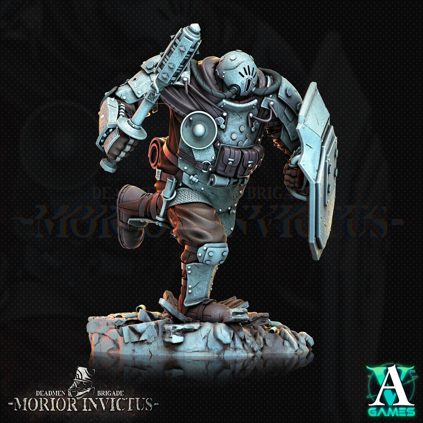 Morior Iron Guard - Archvillain Games Printed Miniature | Dungeons & Dragons | Pathfinder | Tabletop