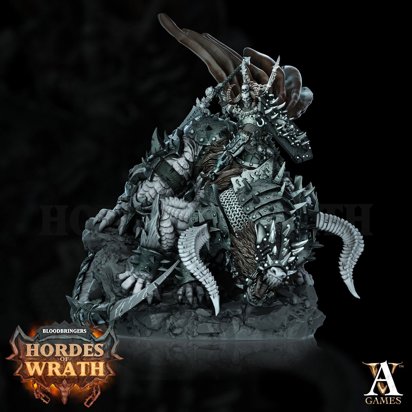 Grumkal Rider - Archvillain Games Printed Miniature | Dungeons & Dragons | Pathfinder | Tabletop