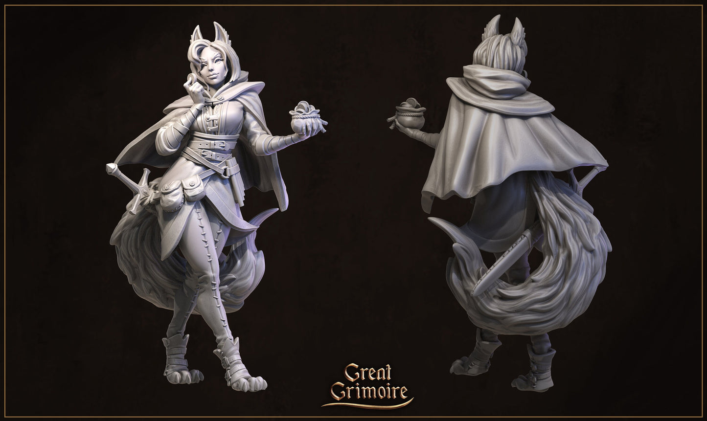 Ms. Fox - Great Grimoire Printed Miniature | Dungeons & Dragons | Pathfinder | Tabletop