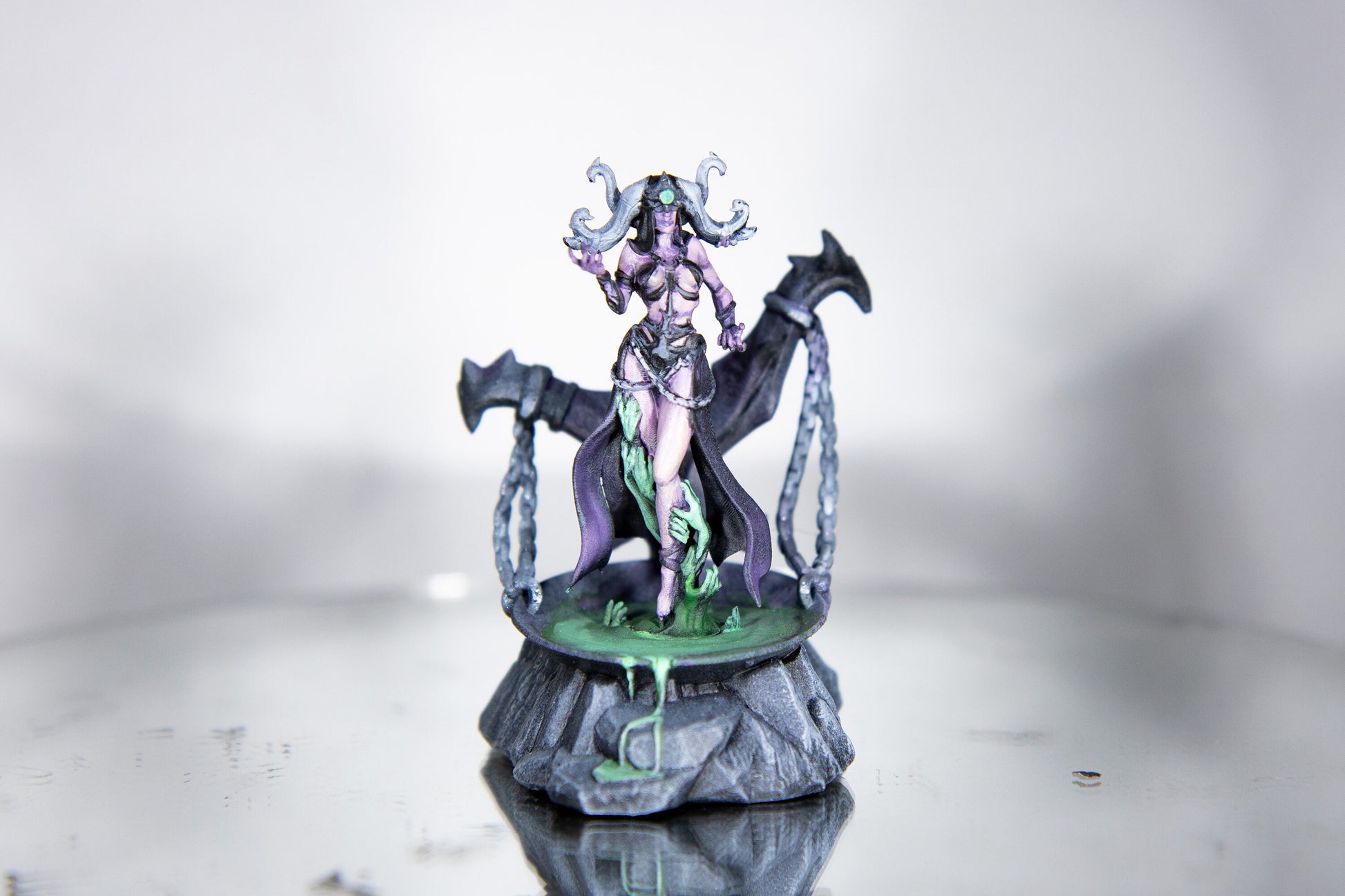 Scarlett, the Blood Witch Painted Model - Great Grimoire Printed Miniature | Dungeons & Dragons | Pathfinder | Tabletop