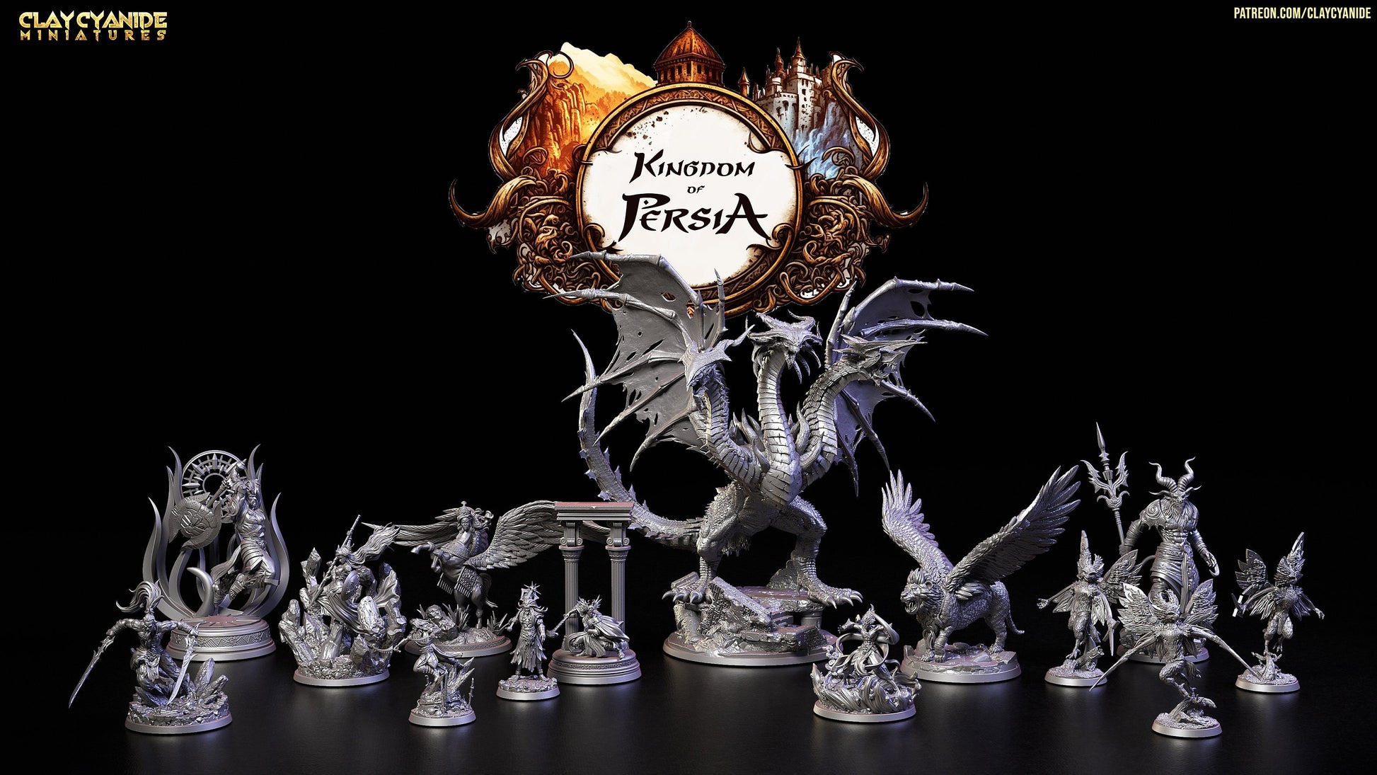 Zahhak - Clay Cyanide Printed Miniature | Dungeons & Dragons | Pathfinder | Tabletop