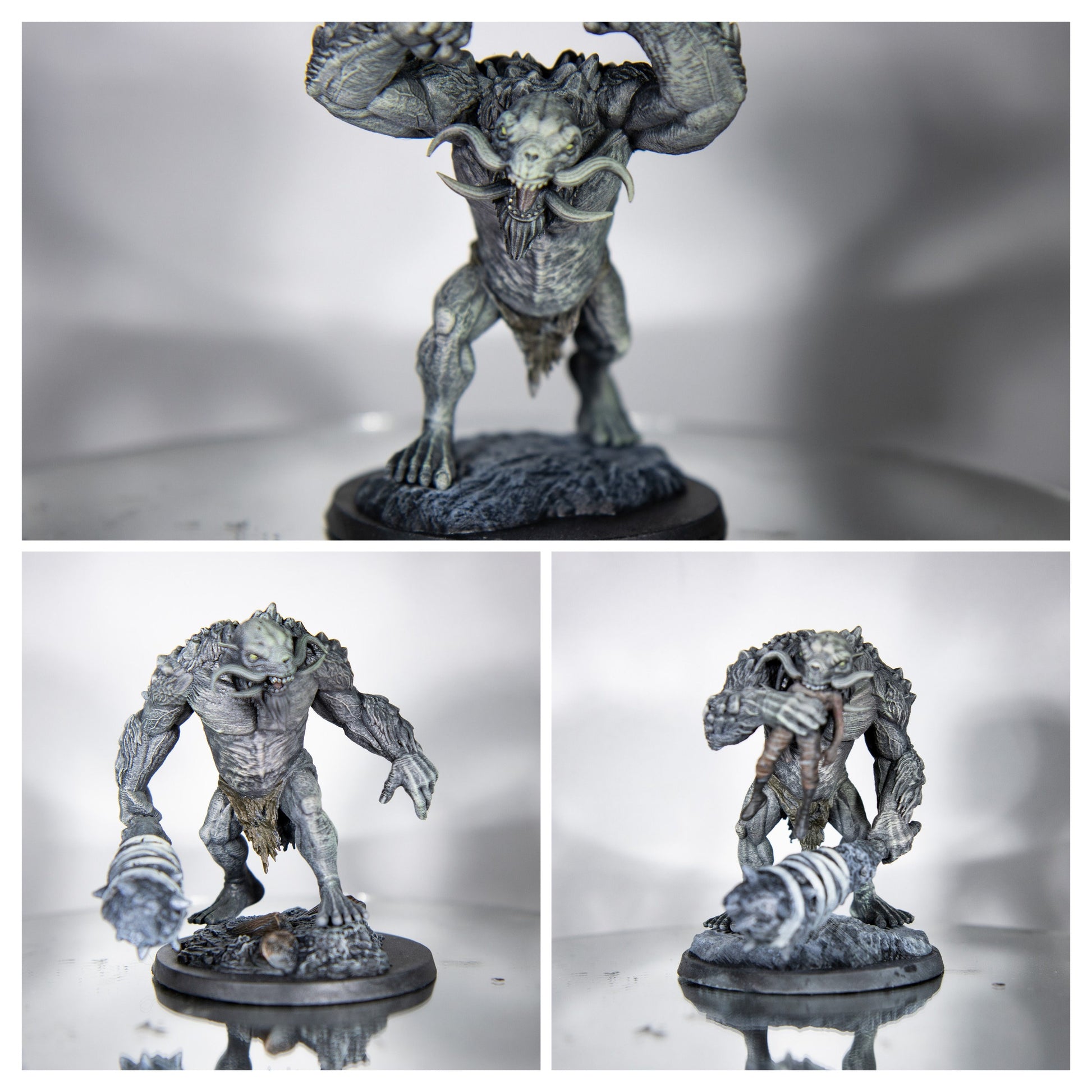 Cave Troll Painted Models - Clay Cyanide Printed Miniature | Dungeons & Dragons | Pathfinder | Tabletop