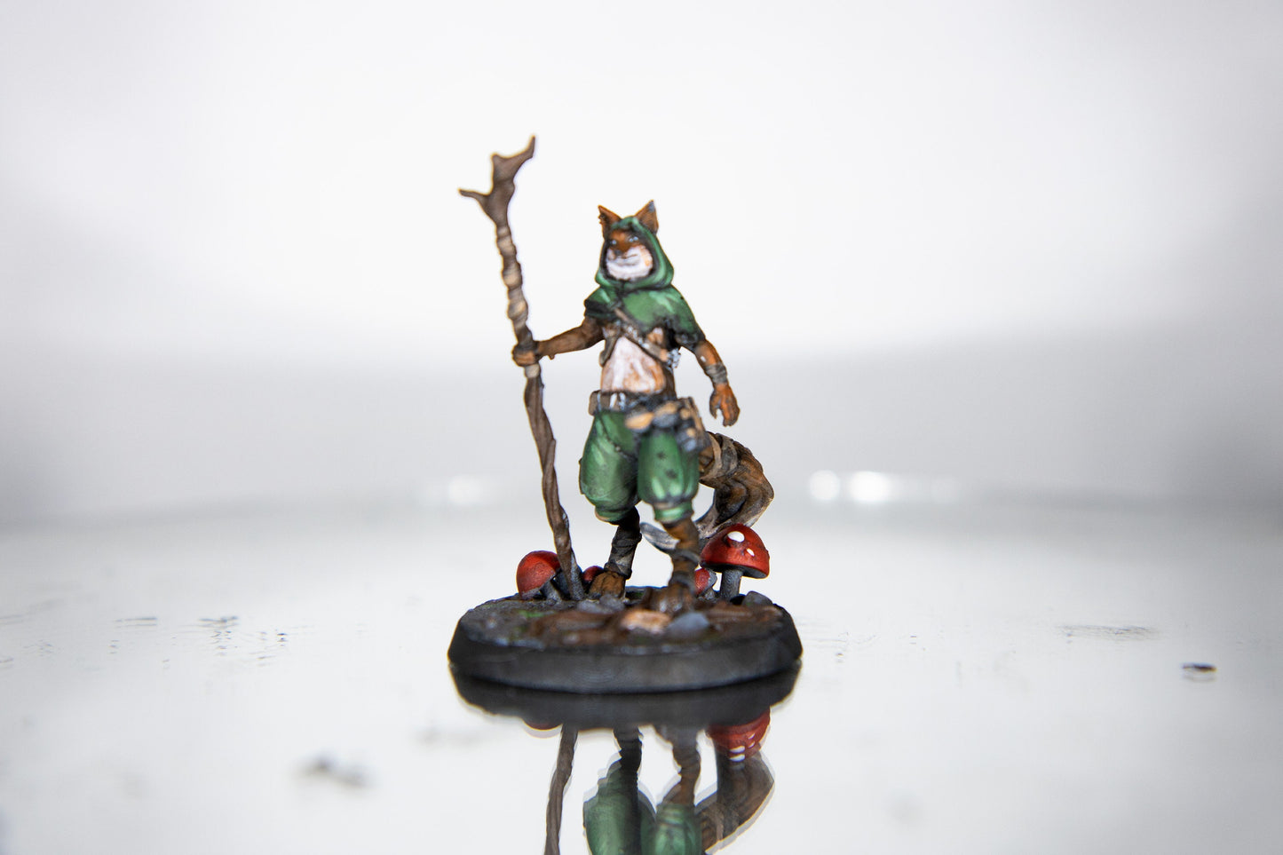 Rue the Fox Elder Painted Model - Great Grimoire Printed Miniature | Dungeons & Dragons | Pathfinder | Tabletop