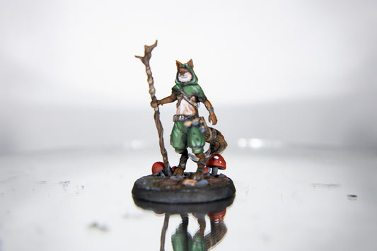 Rue the Fox Elder Painted Model - Great Grimoire Printed Miniature | Dungeons & Dragons | Pathfinder | Tabletop