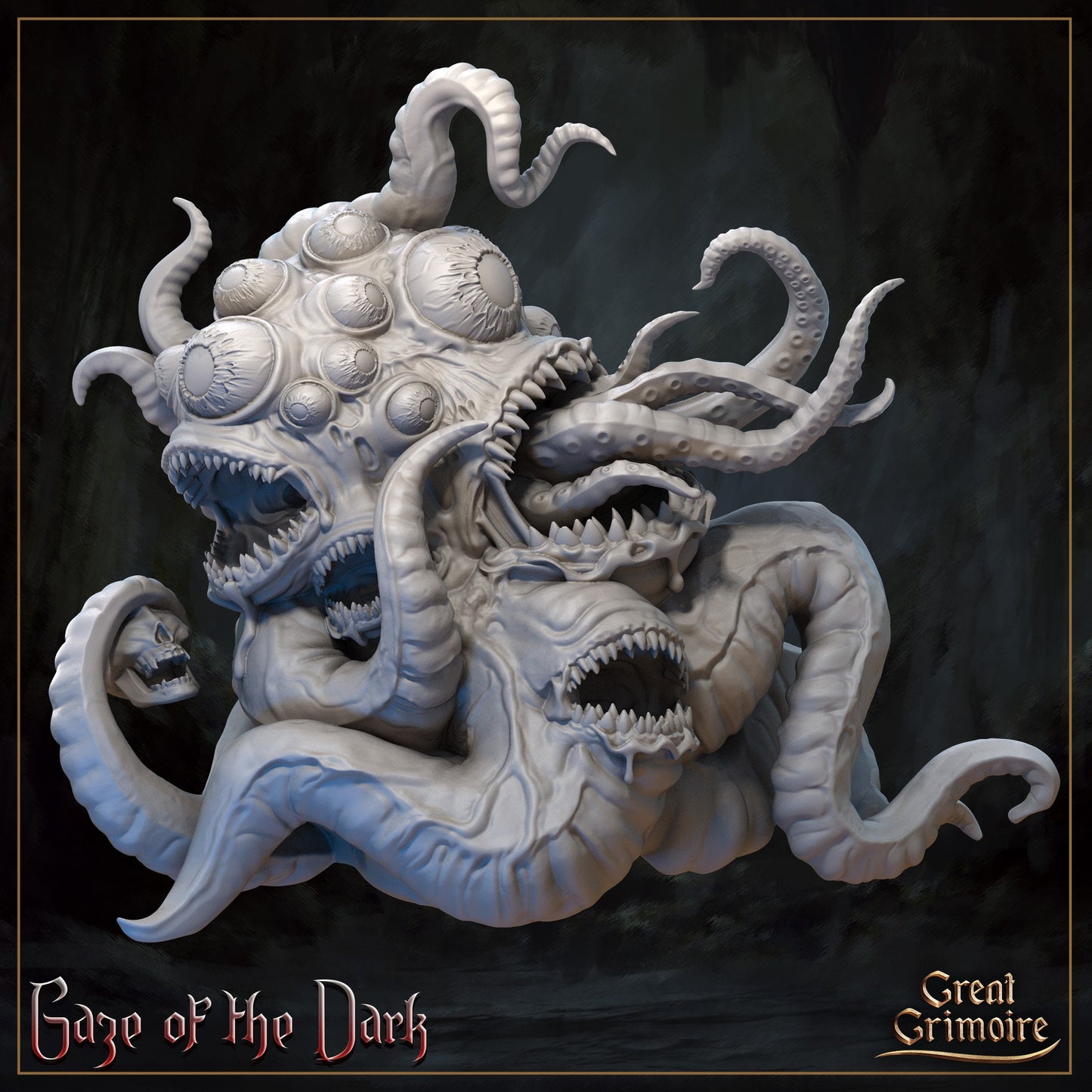 Gaze of the Dark Fully Painted - Great Grimoire Printed Miniature | Dungeons & Dragons | Pathfinder | Tabletop