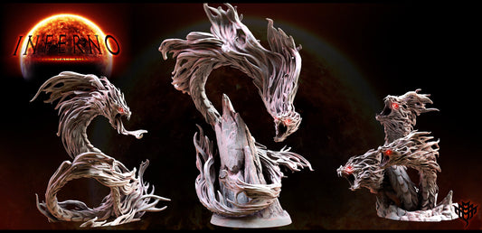 Fire Ophidian - Mini Monster Mayhem Printed Miniature | Dungeons & Dragons | Pathfinder | Tabletop