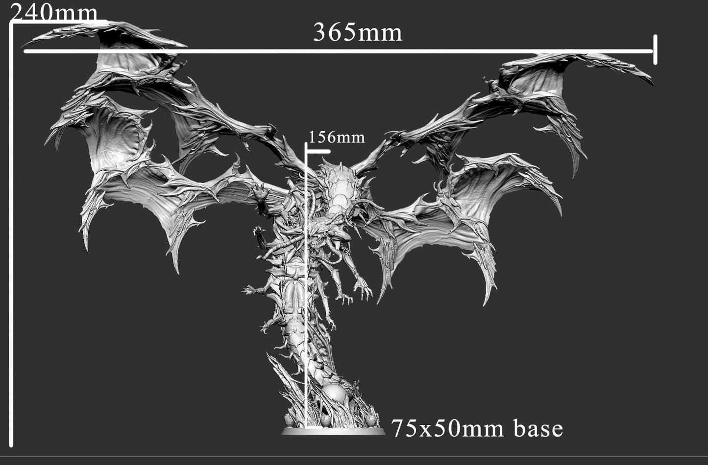 Centipede Dragon - Mini Monster Mayhem Printed Miniature | Dungeons & Dragons | Pathfinder | Tabletop