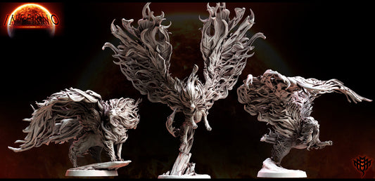 Cinder Lion - Mini Monster Mayhem Printed Miniature | Dungeons & Dragons | Pathfinder | Tabletop