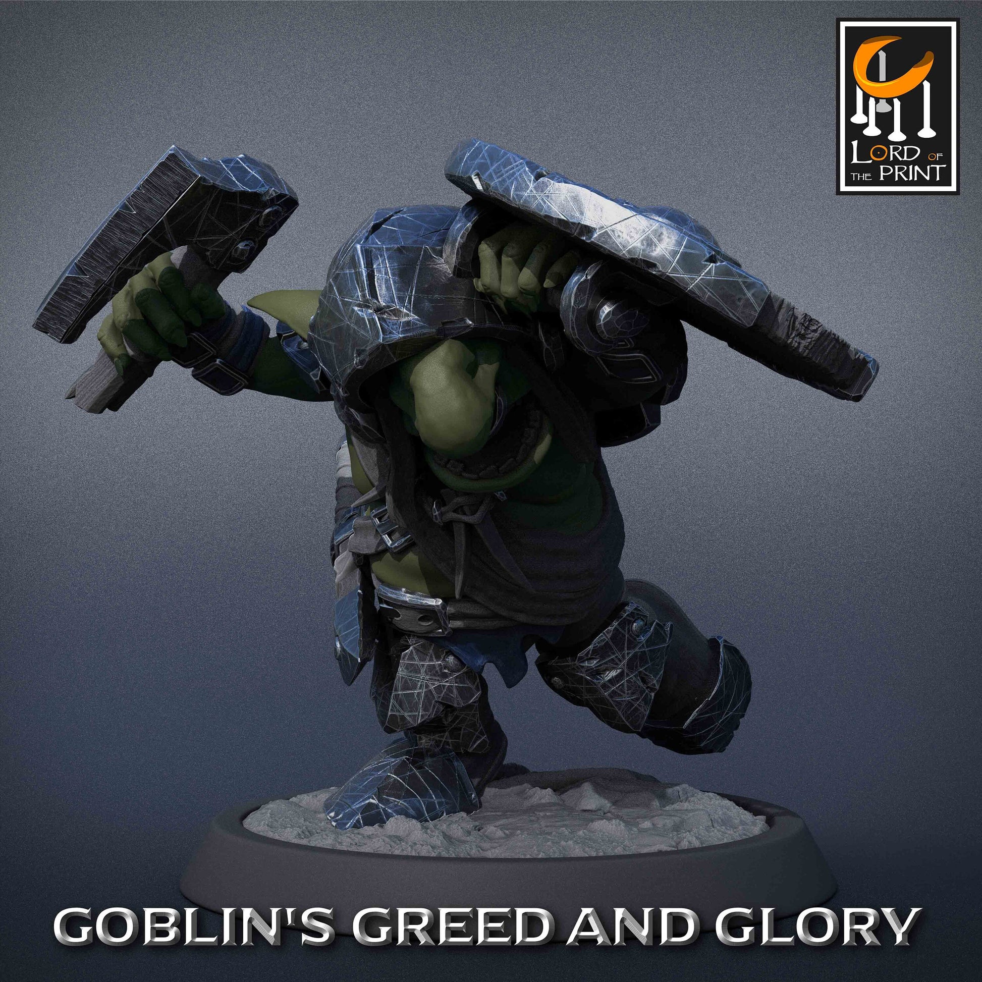 Goblin Warrior - Lord of the Print Miniature | Dungeons & Dragons | Pathfinder | Tabletop