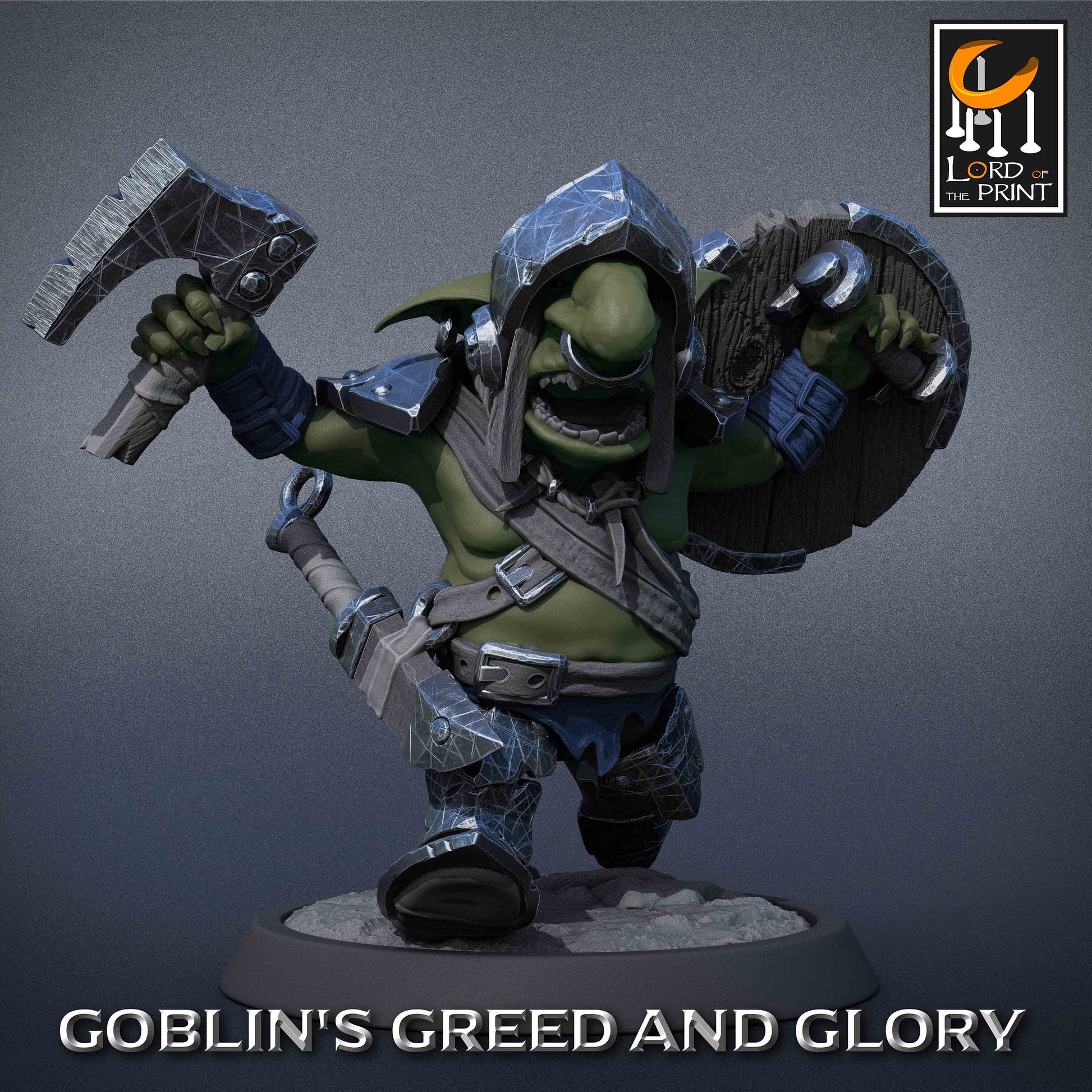 Goblin Warrior - Lord of the Print Miniature | Dungeons & Dragons | Pathfinder | Tabletop