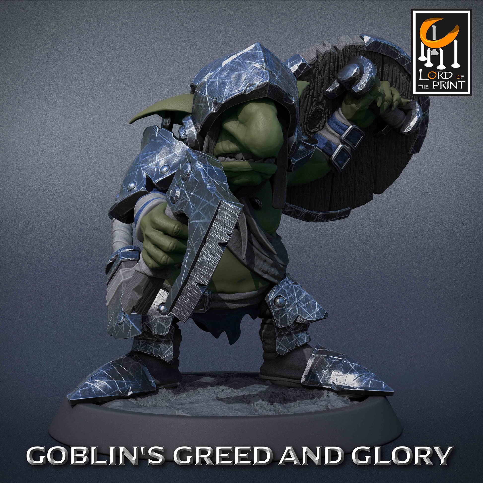 Goblin Warrior - Lord of the Print Miniature | Dungeons & Dragons | Pathfinder | Tabletop