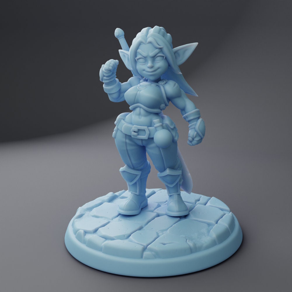 Blix, Goblin Fighter - Twin Goddess Mini | Dungeons & Dragons | Pathfinder | Tabletop