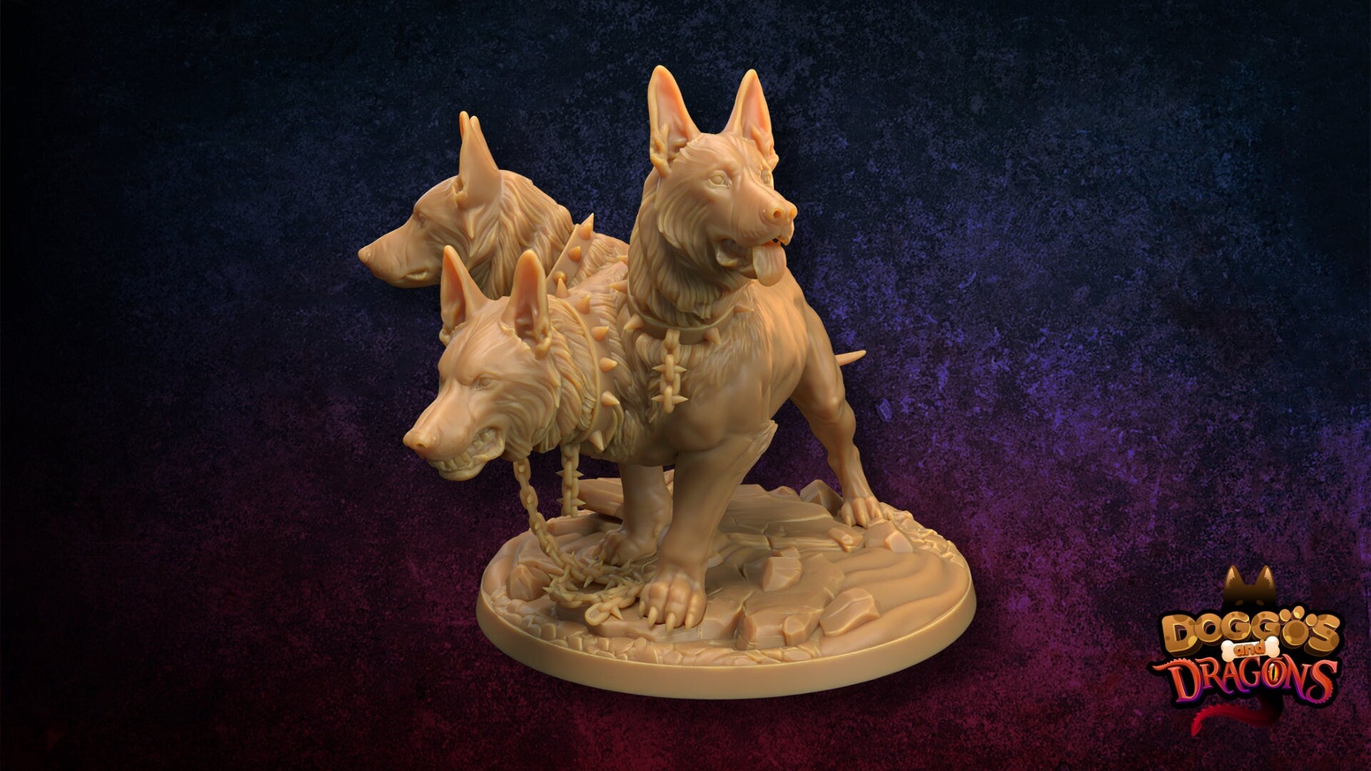 Modular Cerberus - The Dragon Trapper's Lodge Printed Miniature | Dungeons & Dragons | Pathfinder | Tabletop