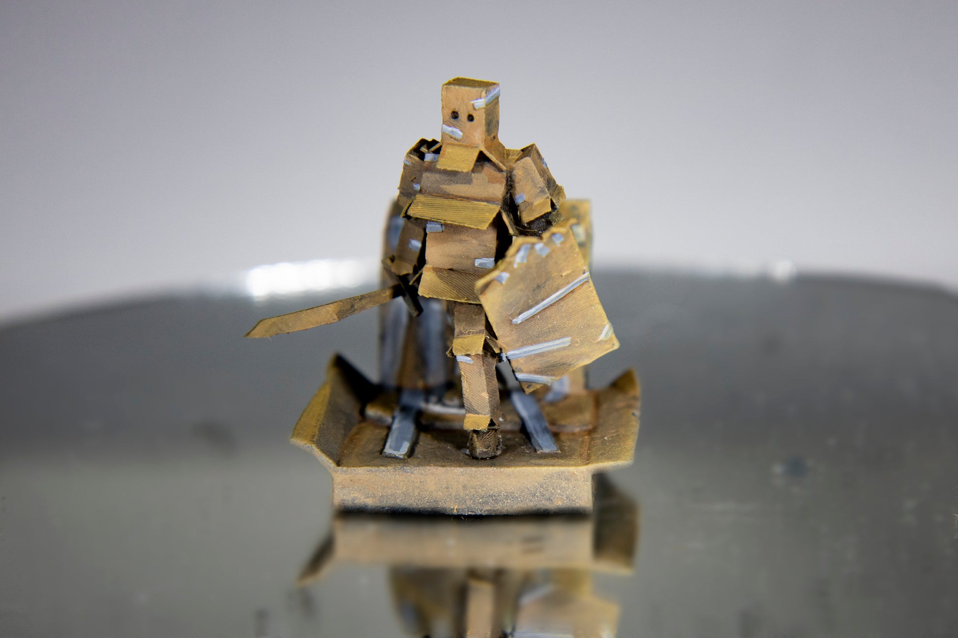 Cardboard Chevalier Painted Model - Mini Monster Mayhem Printed Miniature | Dungeons & Dragons | Pathfinder | Tabletop