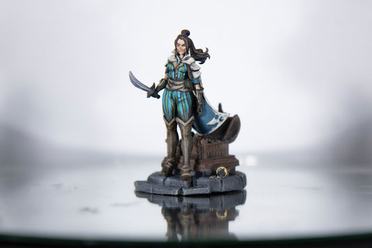 Laura, the Treasure Hunter Painted Model - Great Grimoire Printed Miniature | Dungeons & Dragons | Pathfinder | Tabletop