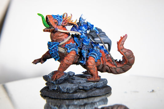 Drokzok Rider Painted Model - Archvillain Games Printed Miniature | Dungeons & Dragons | Pathfinder | Tabletop