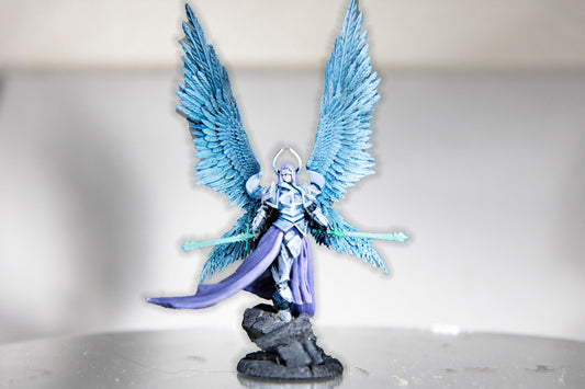 Justiciar Angel, Female Painted Model - Archvillain Games Printed Miniature | Dungeons & Dragons | Pathfinder | Tabletop