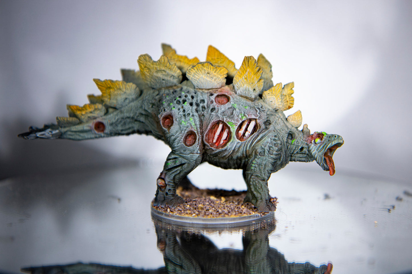 Undead Stegosaurus Painted Model - Duncan Shadow Printed Miniature | Dungeons & Dragons | Pathfinder | Tabletop