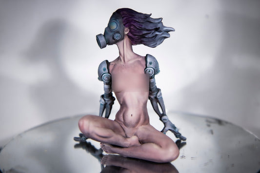 Transhuman Girl Painted Model - Duncan Shadow Printed Miniature | Dungeons & Dragons | Pathfinder | Tabletop