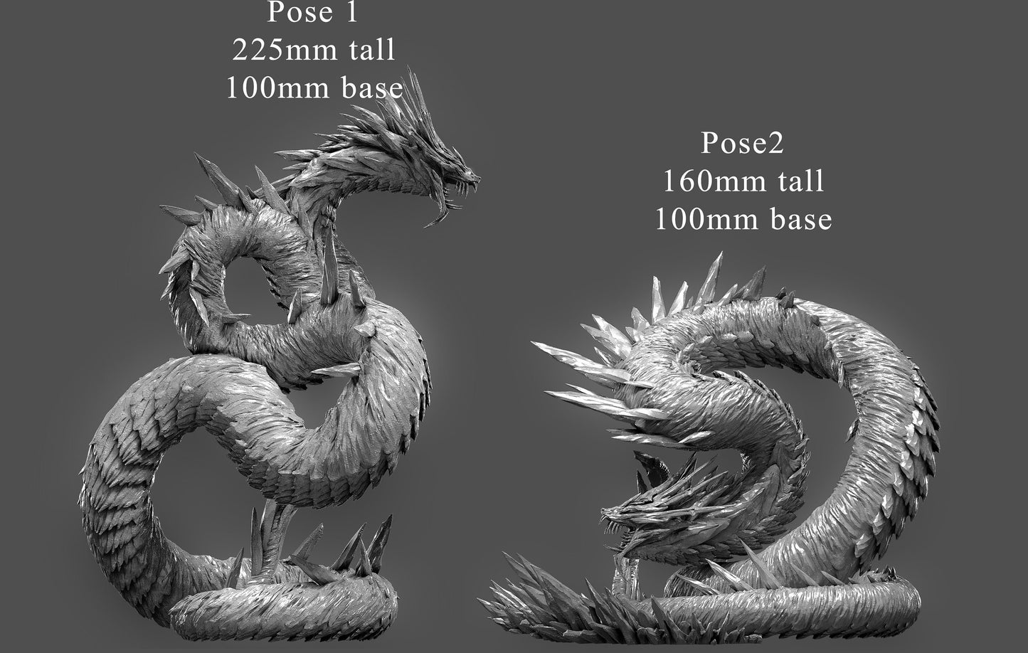 Icebound Serpent - Mini Monster Mayhem Printed Miniature | Dungeons & Dragons | Pathfinder | Tabletop