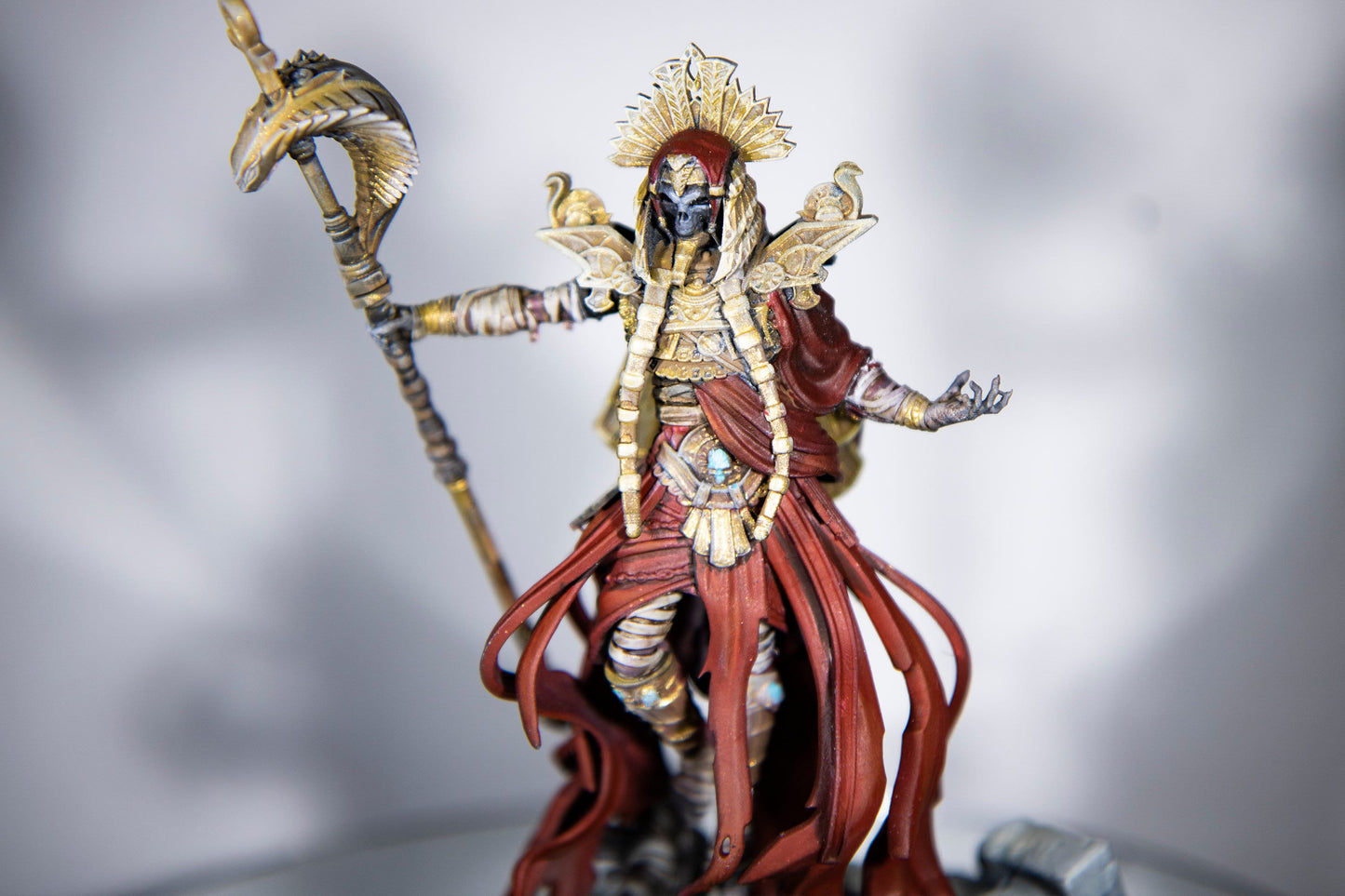 Undead Anubis, Ancient Egyptian God King - Archvillain Games Printed Miniature | Dungeons & Dragons | Pathfinder | Tabletop