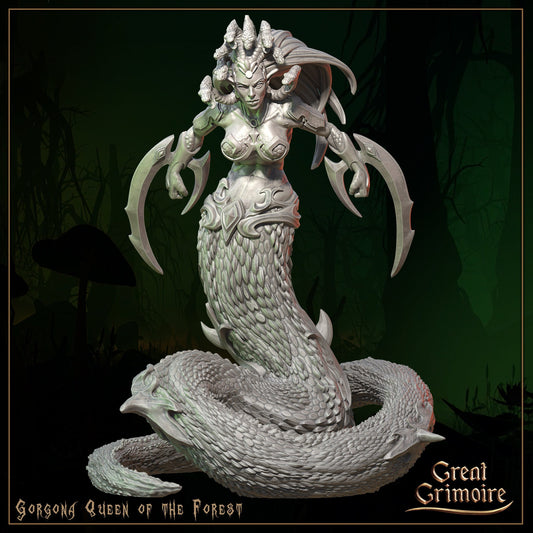 Gorgona, Queen of the Forest - Great Grimoire Printed Miniature | Dungeons & Dragons | Pathfinder | Tabletop