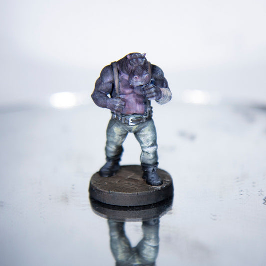 Giff Crew Boxer Painted Model - The Dragon Trapper's Lodge Printed Miniature | Dungeons & Dragons | Pathfinder | Tabletop