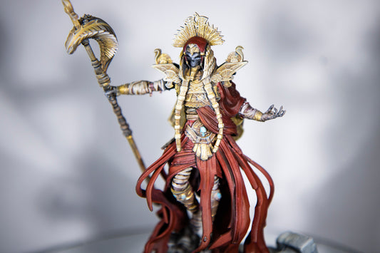 Undead Anubis, Ancient Egyptian God King Painted Model - Archvillain Games Printed Miniature | Dungeons & Dragons | Pathfinder | Tabletop