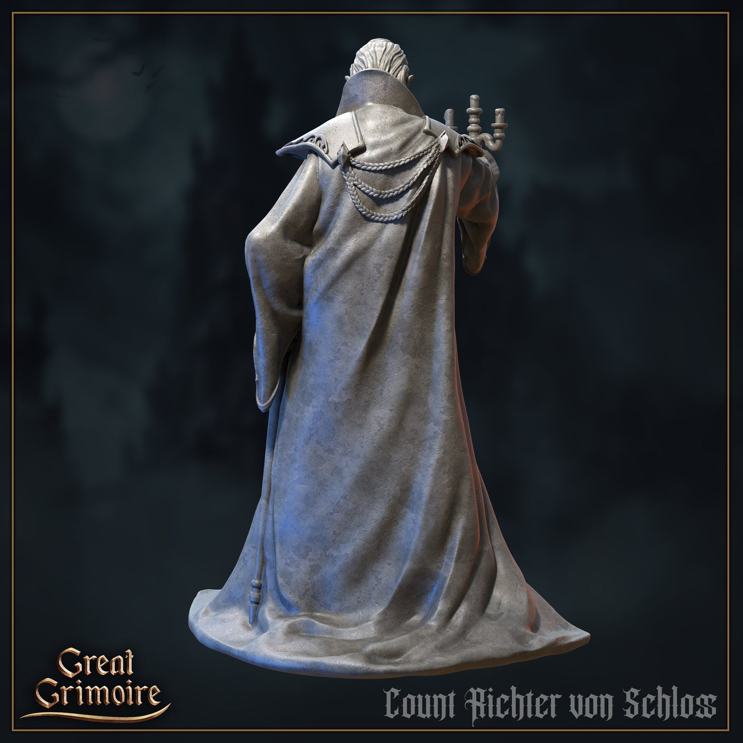 Count Richter von Schloss - Great Grimoire Printed Miniature | Dungeons & Dragons | Pathfinder | Tabletop